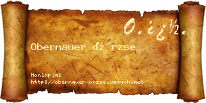 Obernauer Örzse névjegykártya
